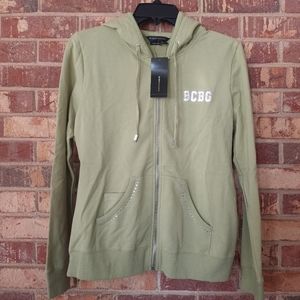 BCBG Maxazria Green Athletic Hooded Jacket